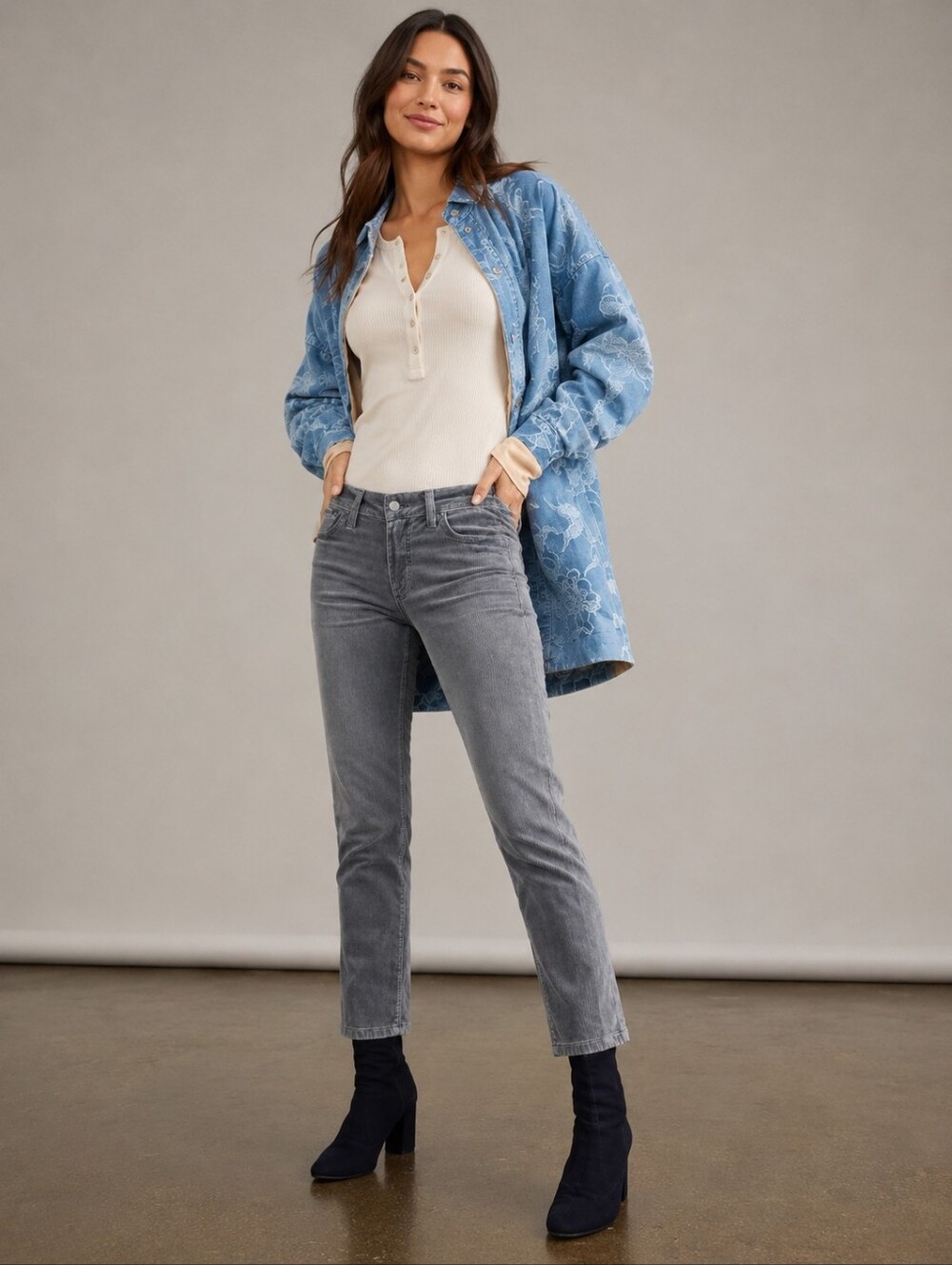 ❤️ NWOT! ANTHROPOLOGIE PILCRO CORDUROY SLIM BOYFRIEND JEANS, 4 (27)